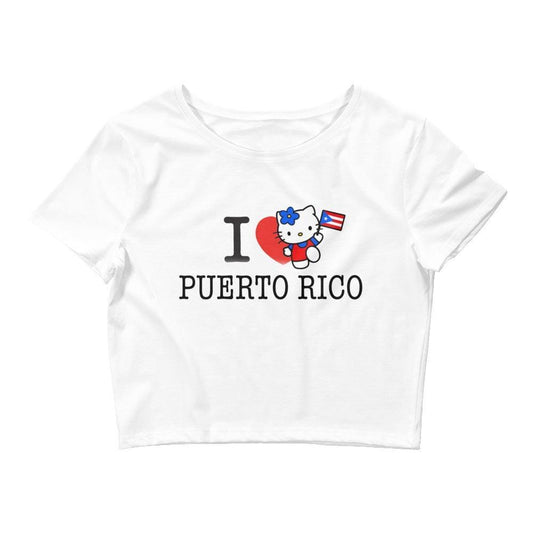 I love Puerto Rico Hello Kitty Crop Top