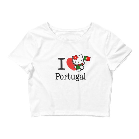 I Love Portugal Hello Kitty Crop Top